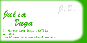 julia duga business card